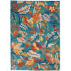 Nourison Allur Floral Turquoise Multicolor 5'3