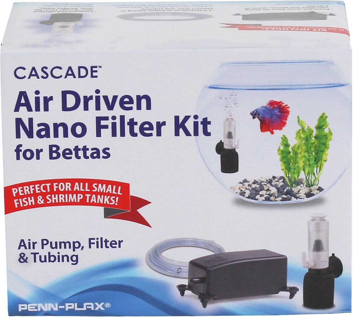 Penn-Plax Cascade Air Driven Nano Filter Kit， Black