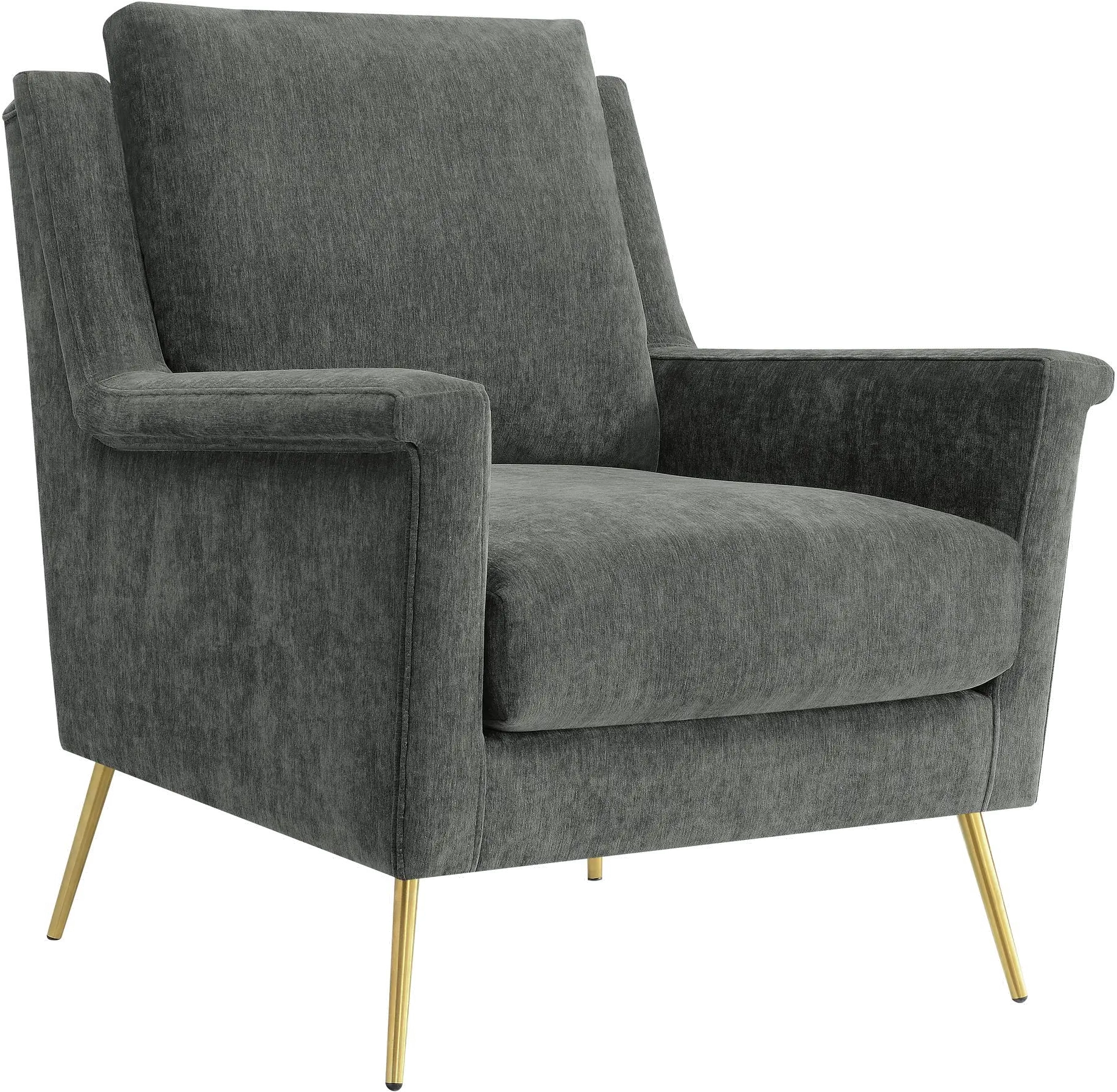 Cambridge Mid Century Modern Coal Gray Accent Chair