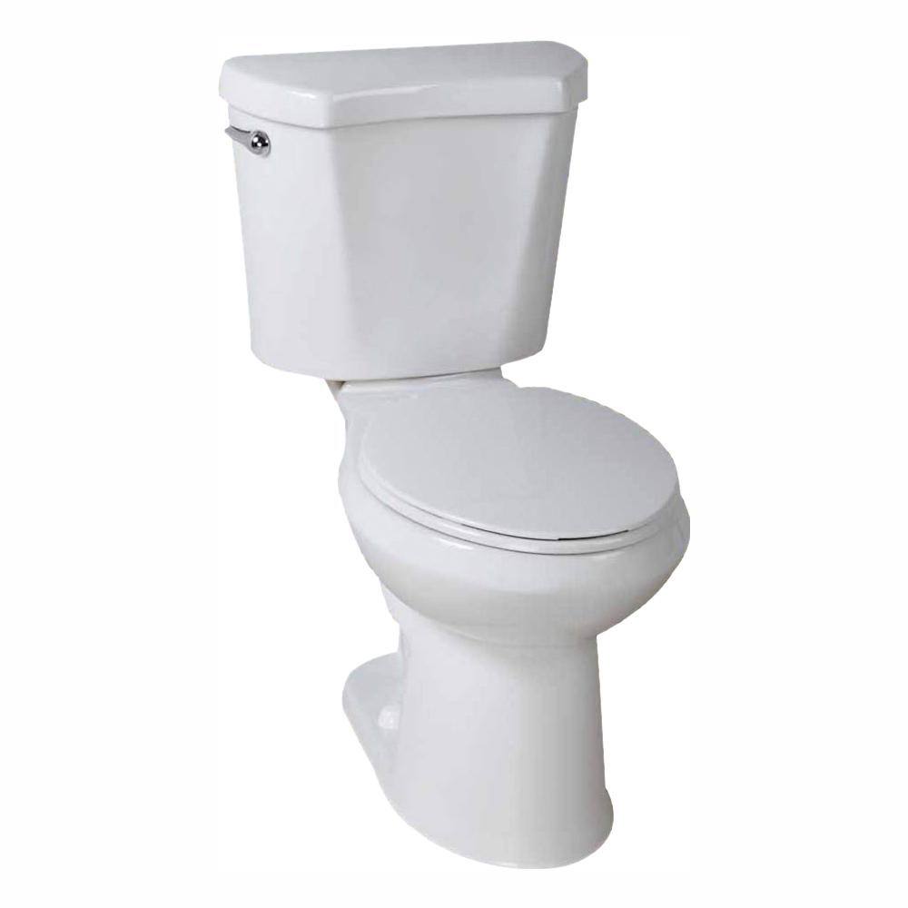 Glacier Bay 2-piece 1.28 GPF High Efficiency Single Flush Round Toilet in White Seat Included (9-Pack) N2428R