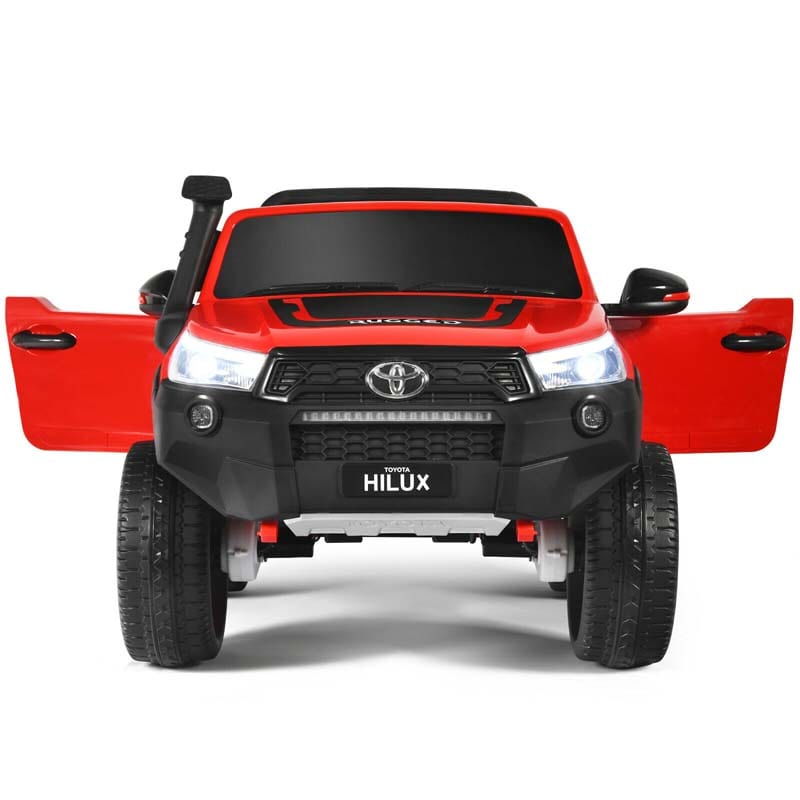 Licensed Toyota Hilux 2-Seater Kids Ride on Car 4WD 2x12V Battery Powered Riding Toy Truck with Remote