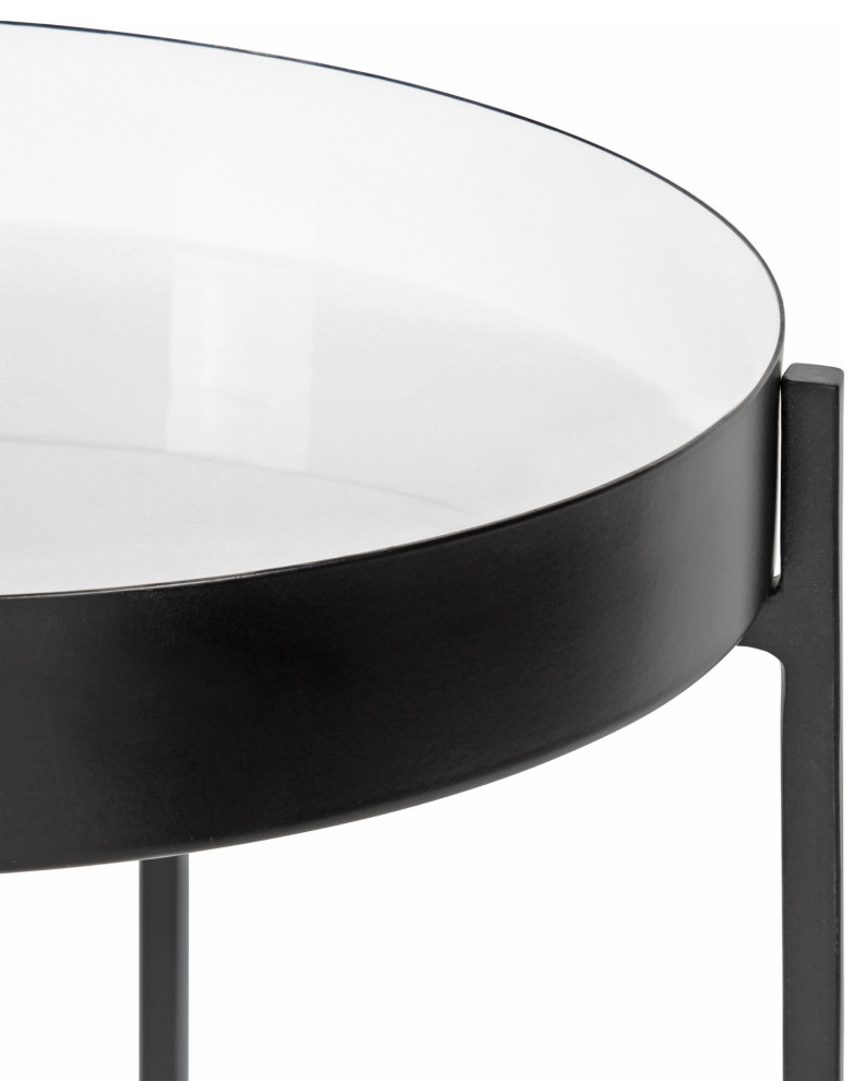 Nira Two Tiered Metal Side Table   Contemporary   Side Tables And End Tables   by Uniek Inc.  Houzz