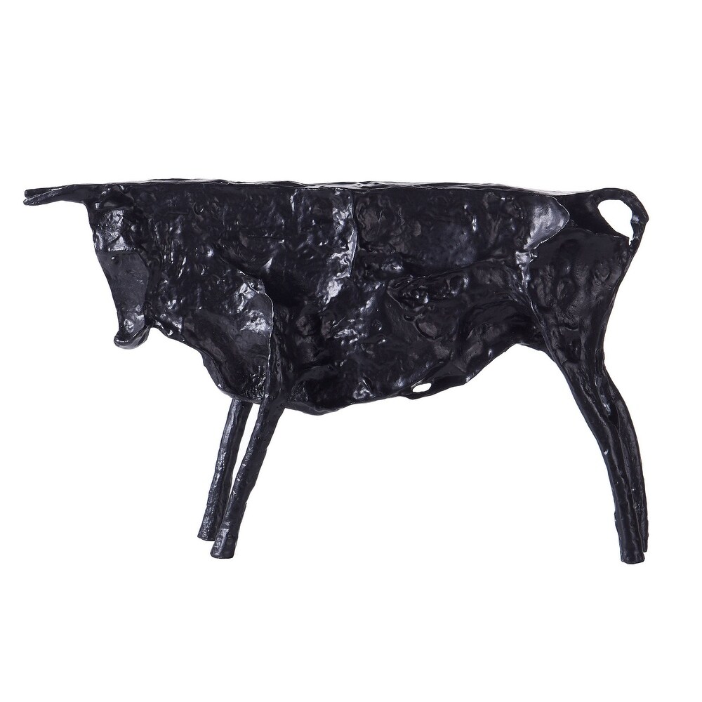 Dann Foley Lifestyle   Battle Bull Sculpture   Black Finish