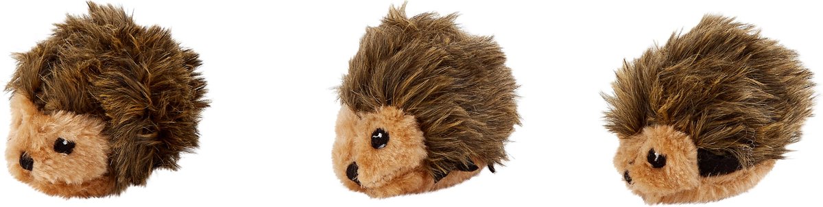 ZippyPaws Burrow Squeaky Hide and Seek Plush Dog Toy， Hedgehog Den