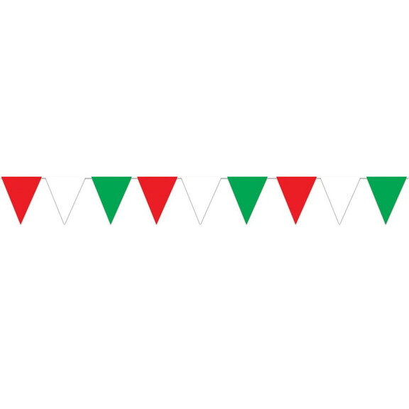 Beistle 50707 Red  White   Green Pennant Banner  a...