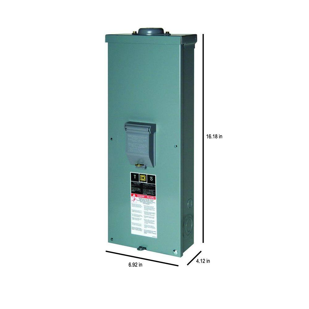 Square D QO 200 Amp 2-Pole Outdoor Circuit Breaker Enclosure with QOM2200VH Breaker QOM2E2200NRB