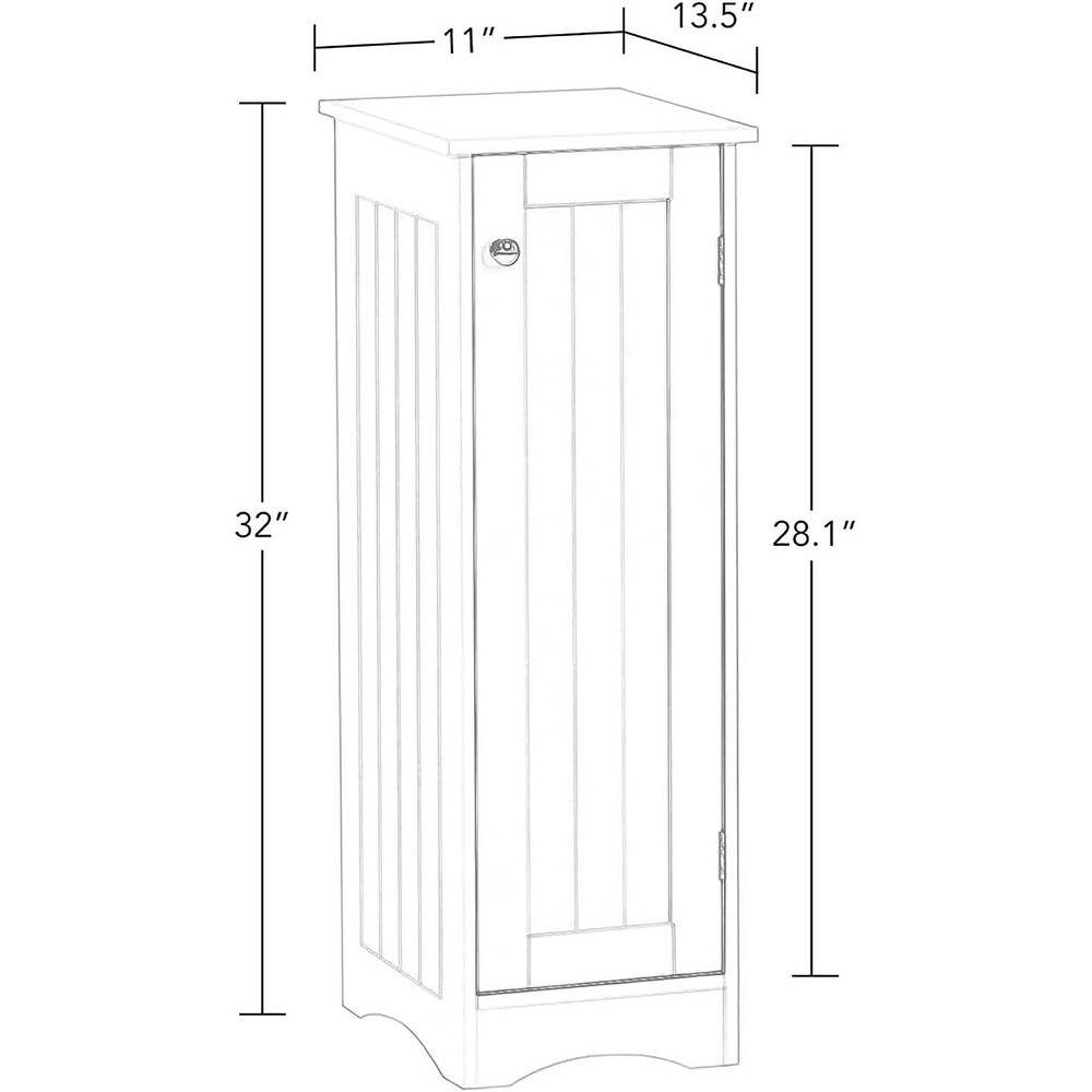 Slim Bathroom Cabinet White