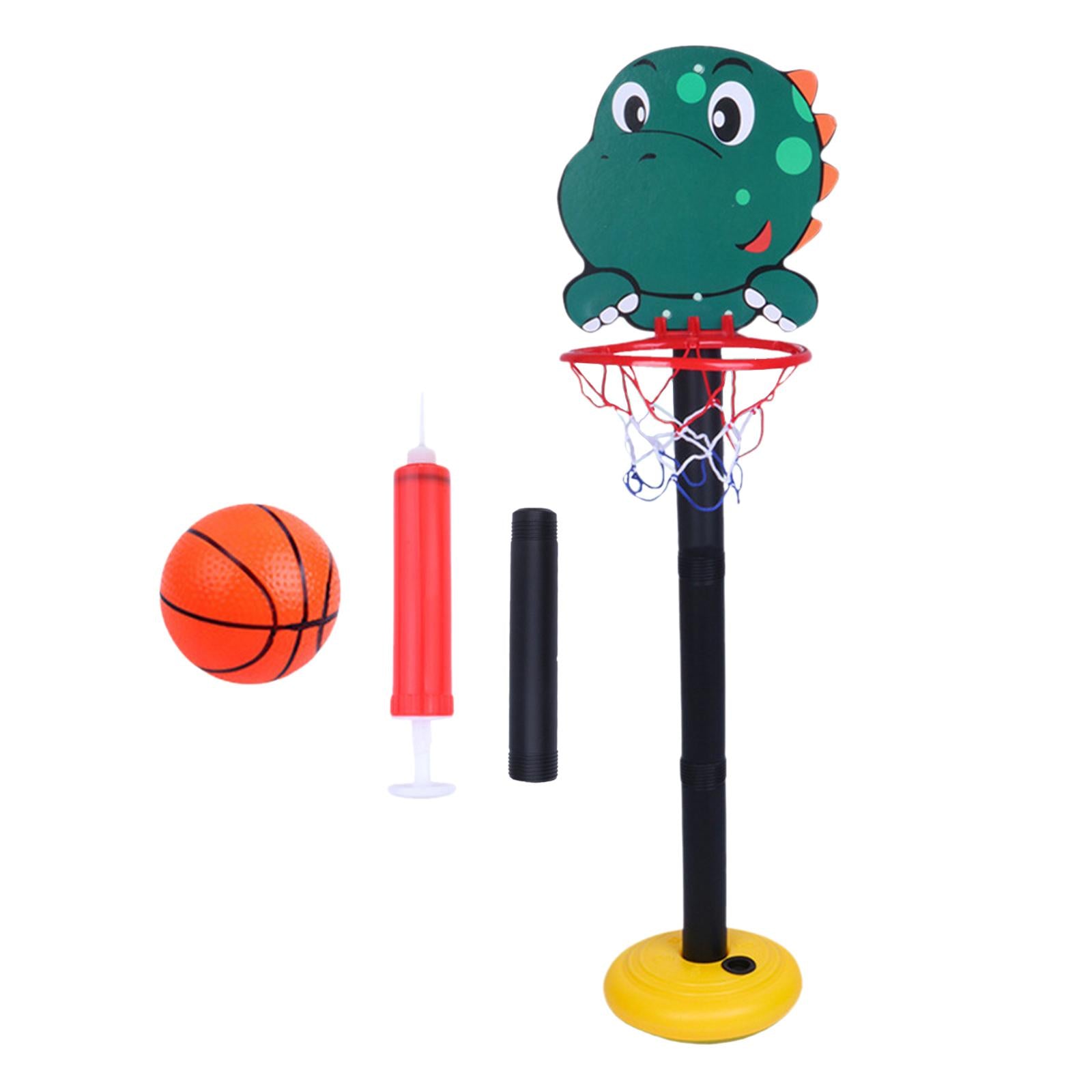 Portable Basketball Hoop Toys Playing Set Outside Toys Yard game Outdoor Sports Adjustable Basketball Hoop Stand for Bedroom Garden Dinosaur