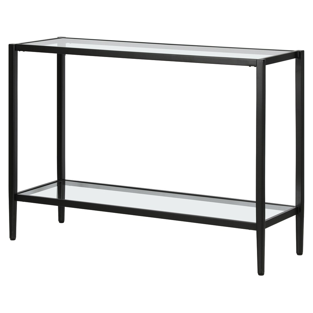 Hera 42'' Wide Rectangular Console Table with Clear Shelf   42\