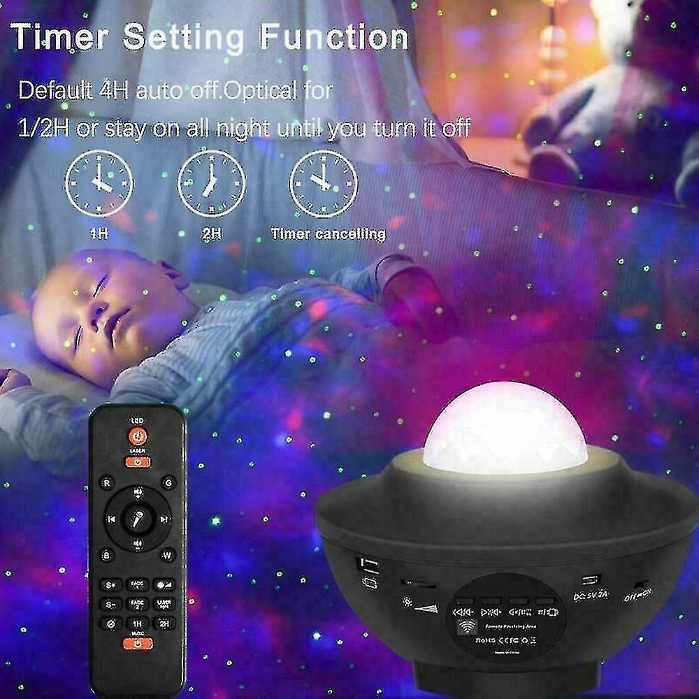 Galaxy Stars Led Night Light Starry Sky Projector Bedroom Lamp Decor Remote