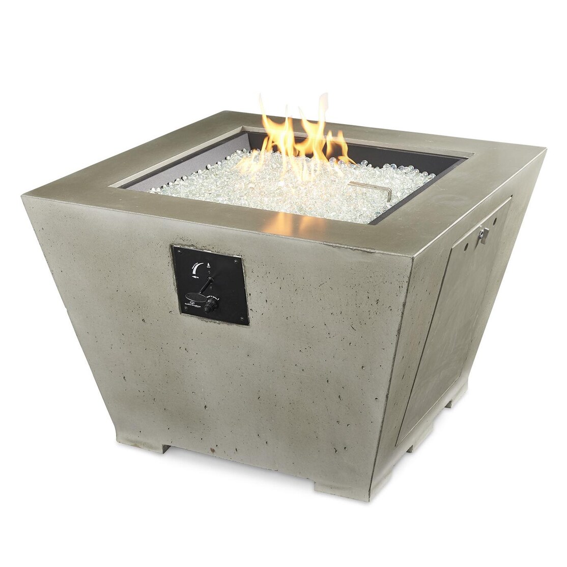 The Outdoor GreatRoom Company Cove 37-Inch Square Propane Gas Fire Pit Bowl with 24-Inch Crystal Fire Burner