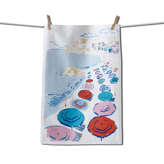 Tagltd Amalfi Umbrella Flour Sack Dishtowel