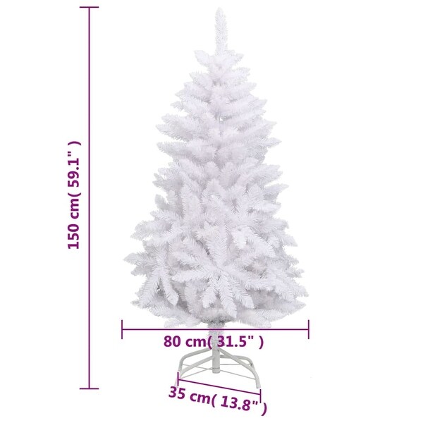 vidaXL Artificial Hinged Christmas Tree with Flocked Snow 94.5