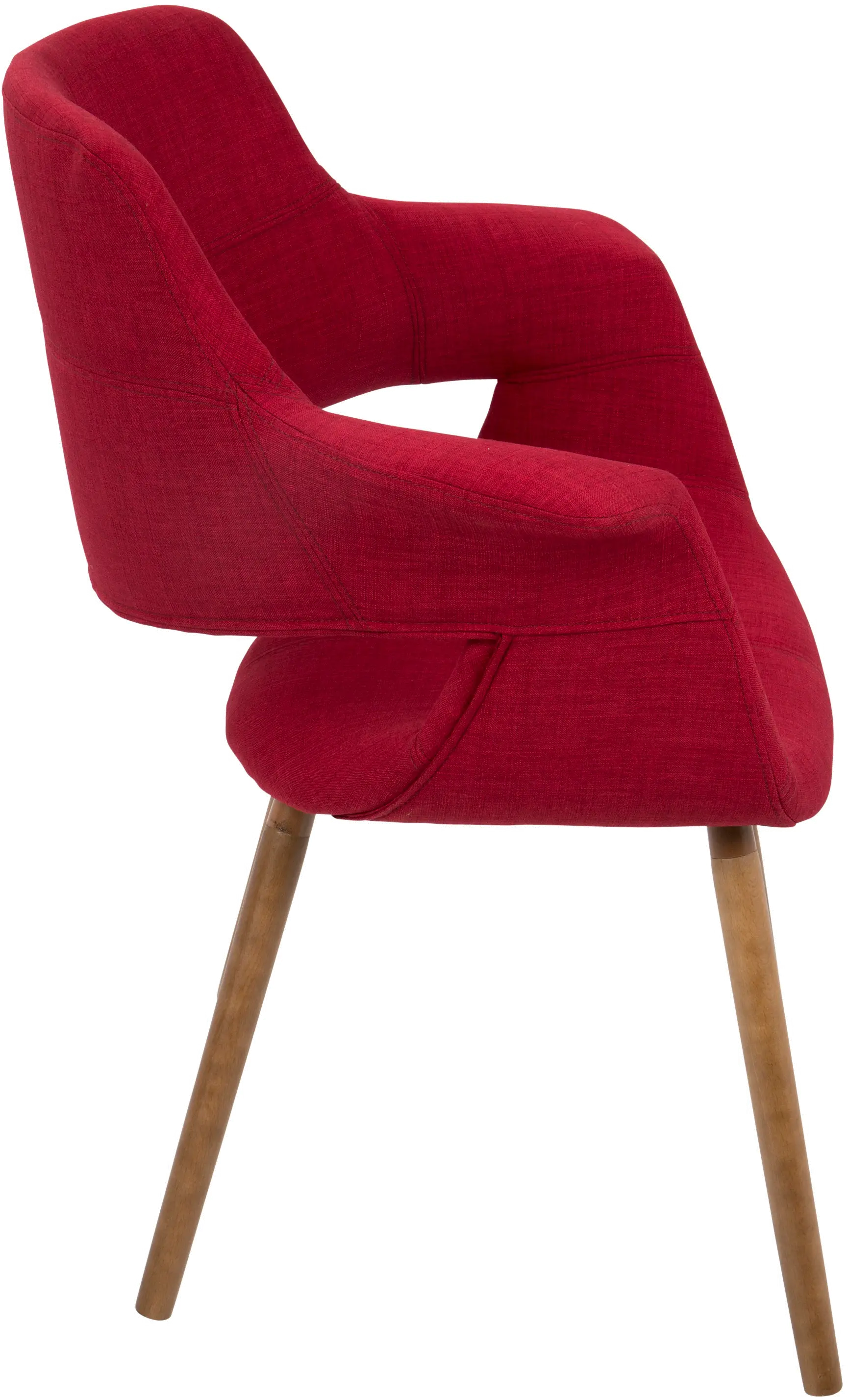 Vintage Flair Mid Century Modern Red Accent Chair