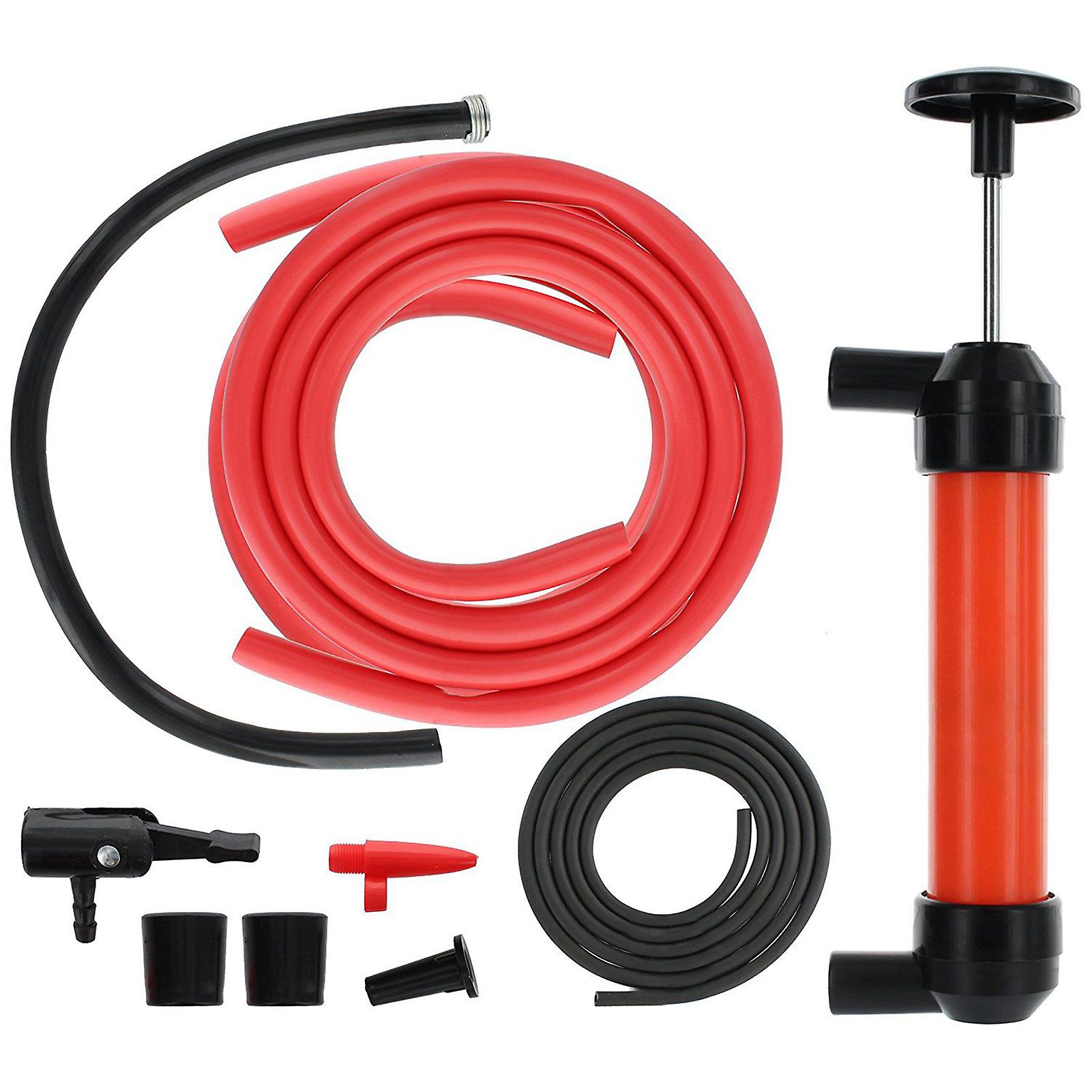 Multi-use Car Fuel Transfer Siphoning Pump Kit With Intake and Discharge Hand Pump For Gas Oil And Liquids