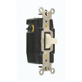 Leviton 15 Amp Industrial Grade Heavy Duty Double-Pole Double-Throw Center-Off Maintained Contact Toggle Switch White 1282-W