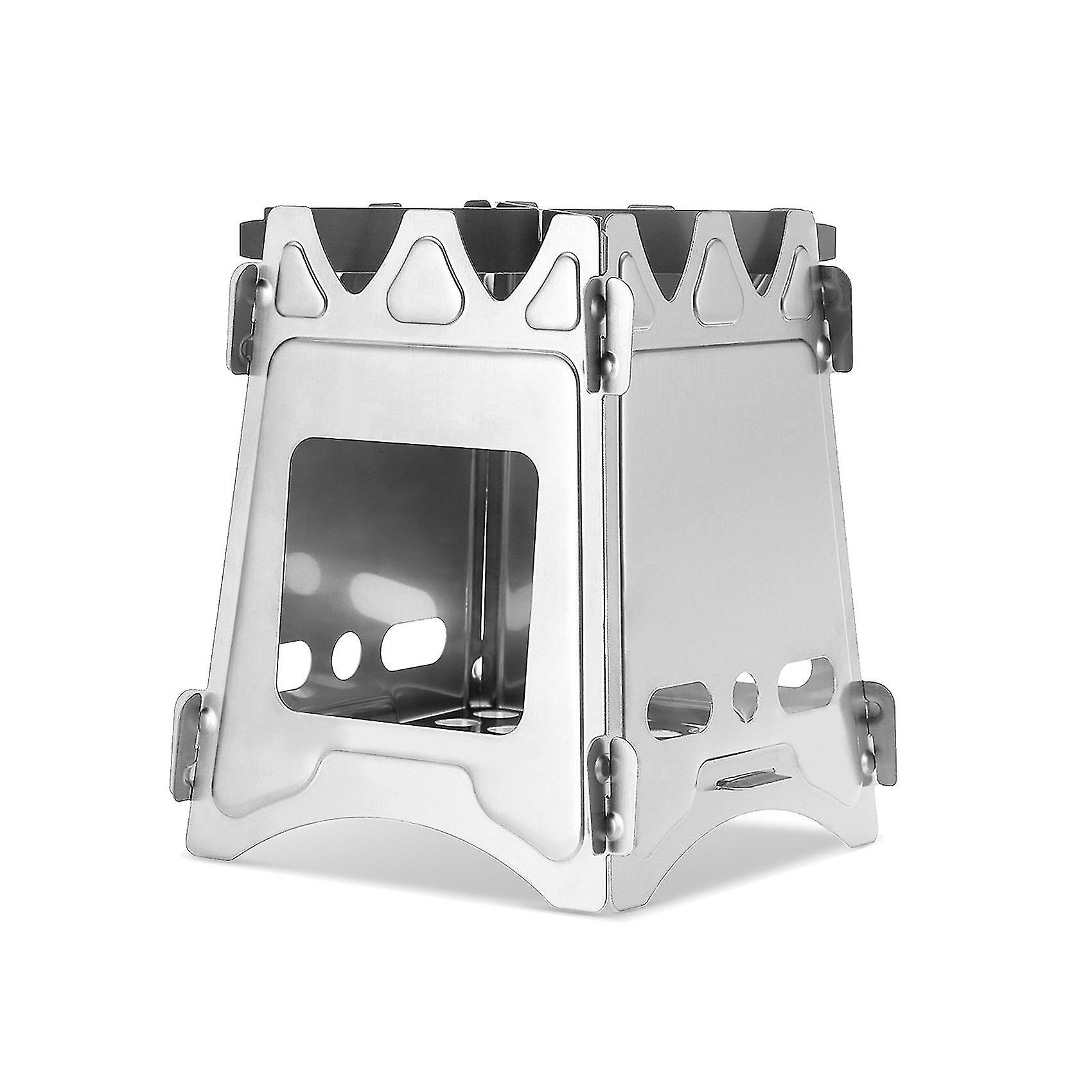 Camping Stove Wood Stove Portable Compact Stainless Steel For Picnicoutdoor Stainless Steel Wood Stove Ultra-light Field Camping Fire-proof Windproof