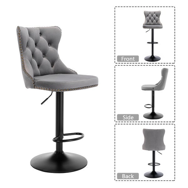 Modern Bar Stools with Backs ，Set of 2