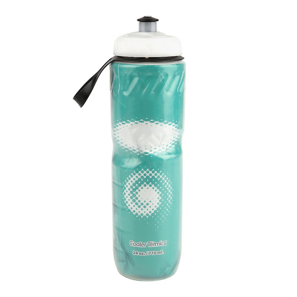 710ml Outdoor Dual Layer Thermal Keeping Pe Sport Bottle Hot Cold Water (green)