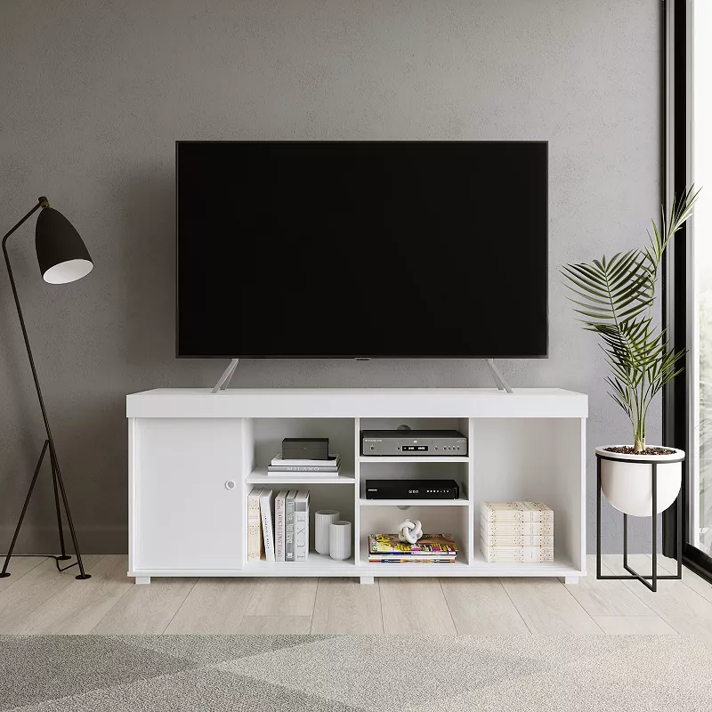 Techni Mobili White Storage TV Stand