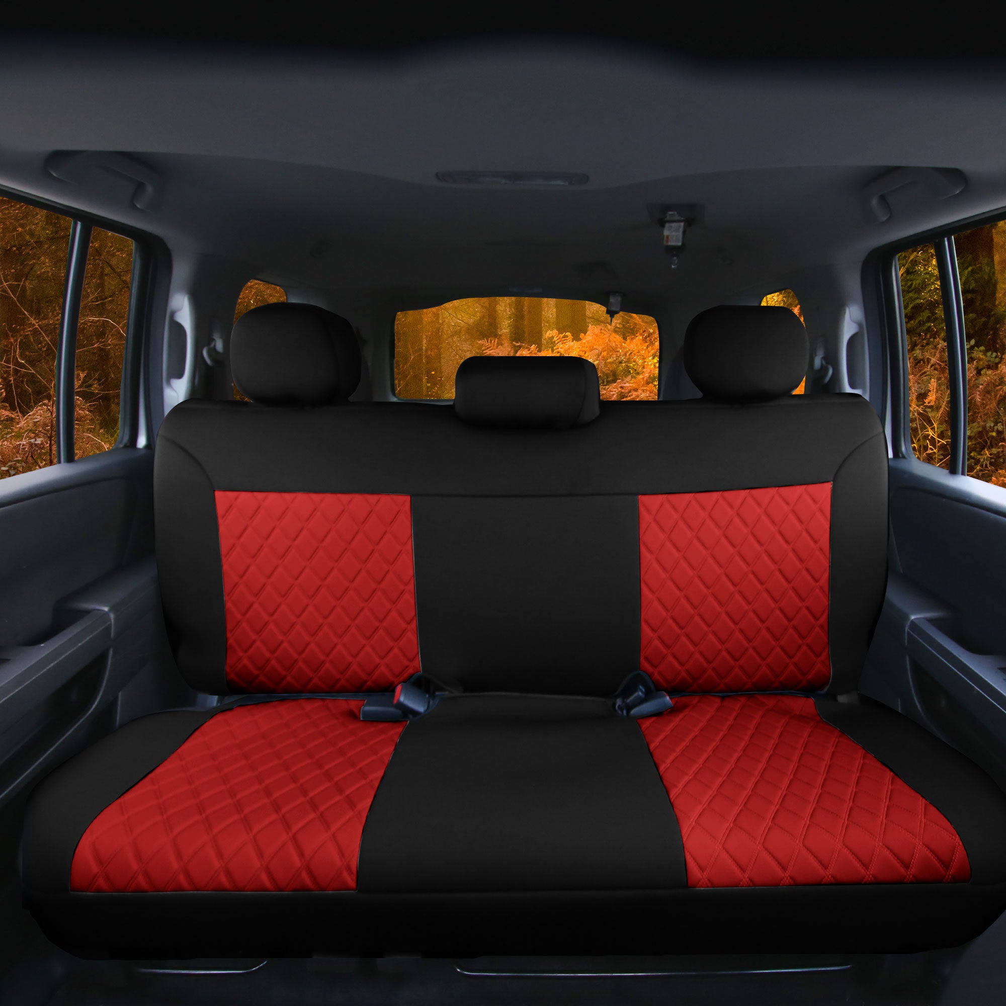 FH Group Neosupreme Deluxe Car Seat Covers Fit For Car Truck SUV Van - Rear Bench