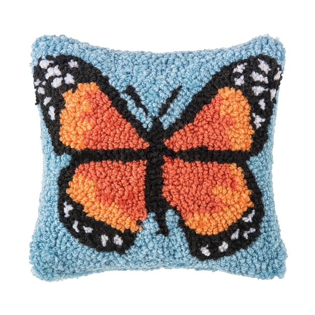 X 8 quot Monarch Butterfly Hooked Pillow