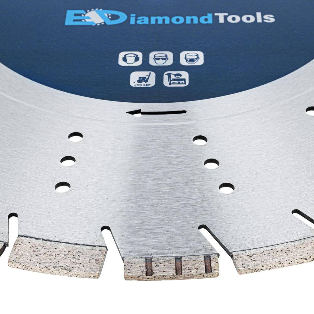 EDiamondTools 16 in. All Purpose Diamond Saw Blade 1 in. Arbor LK16XH1