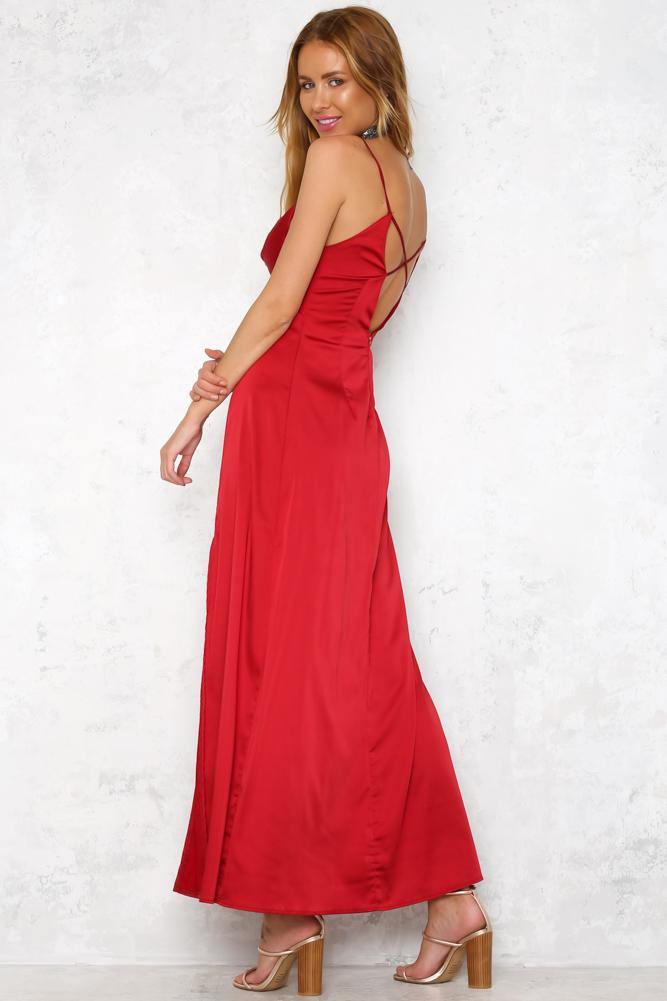 Heavenly Dream Maxi Dress Wine