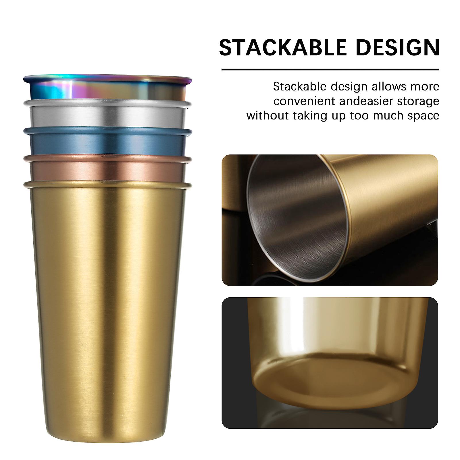 5 Pcs Stainless Steel Cups