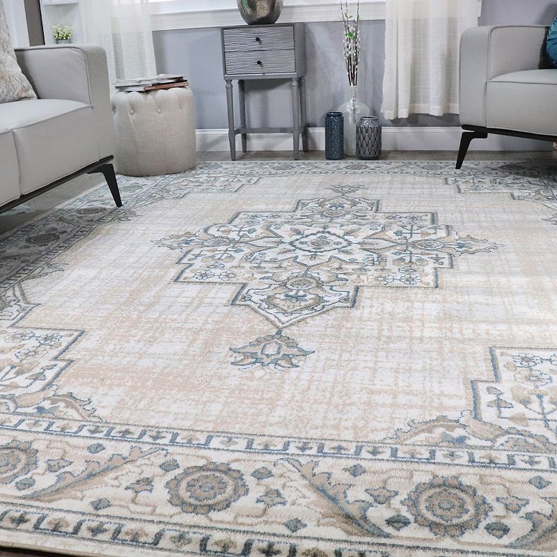 SUPERIOR Vintage Traditional Medallion Indoor Rug