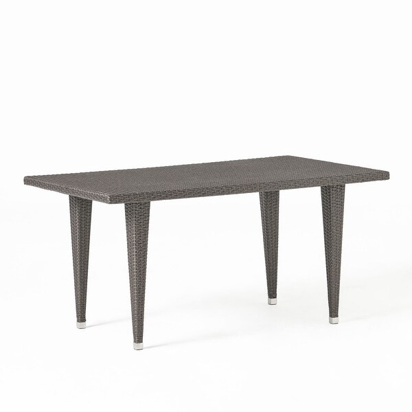 Contemporary Dining Table for 8 People，Rectangular Iron PatioTable