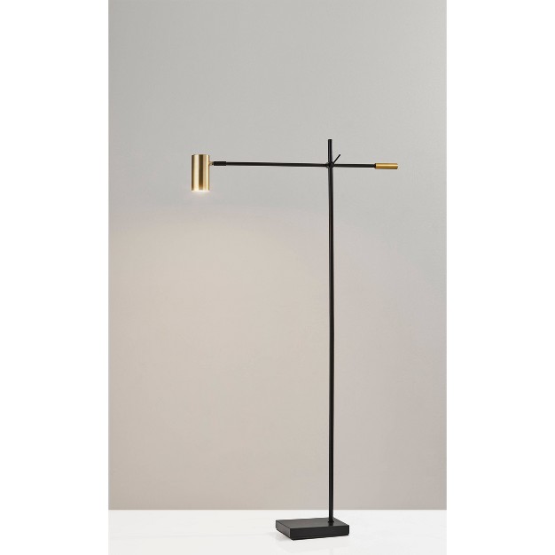 X 63 quot Collette Floor Lamp includes Led Light Bulb Black Adesso