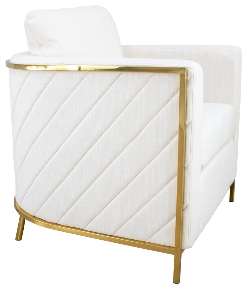 Sienna Gold and White Chair   Contemporary   Armchairs And Accent Chairs   by Lillian Home  Houzz