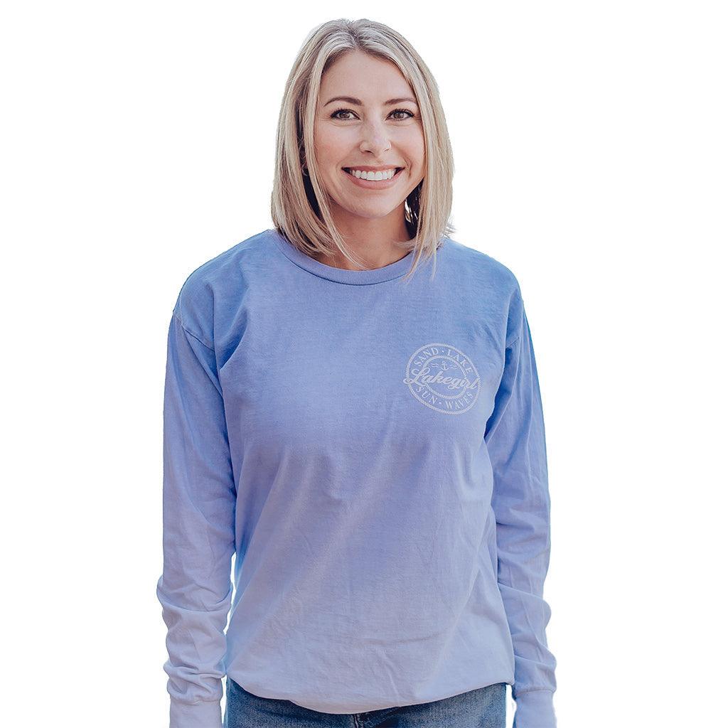 Lakegirl  Ombre Sand Lake Sun Waves Long Sleeve Tee