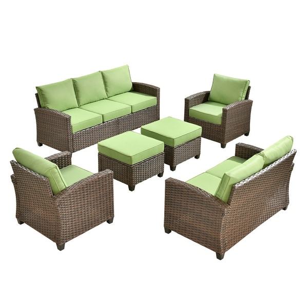 XIZZI Patio Rattan Wicker Furniture Conversation Set