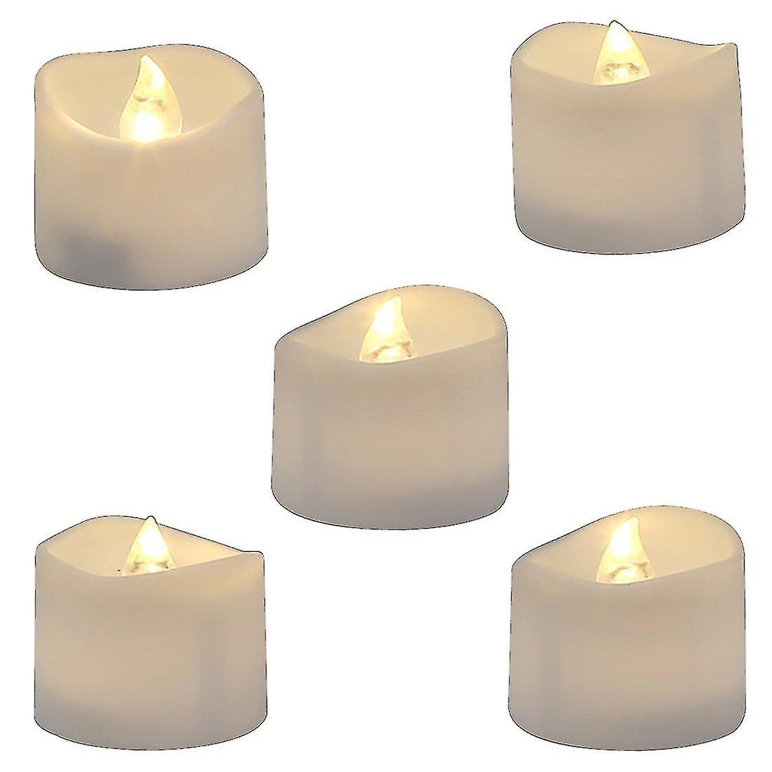 Realistic And Bright Flickering Battery Operated Flameless Led Tea Light， Pack Of 12， 1.4x1.25 Inch，