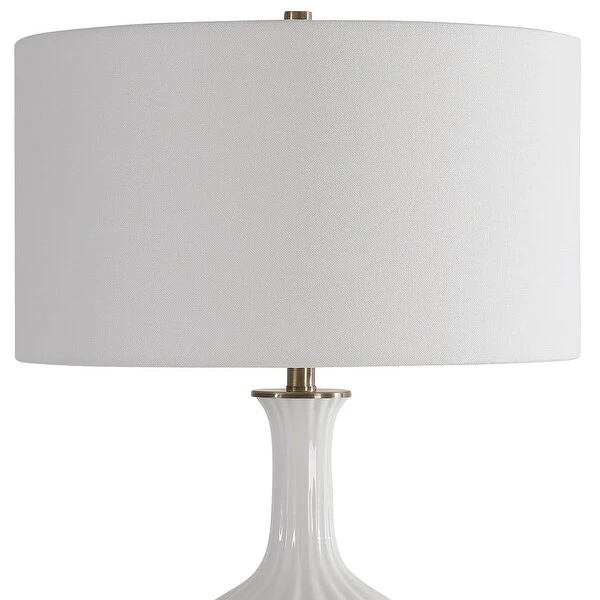 Uttermost Strauss White Ceramic Table Lamp