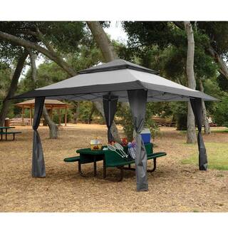 Z-SHADE 13 ft. x 13 ft. Gray Instant Gazebo Outdoor Canopy Patio Shelter Tent ZS13GAZSARGY