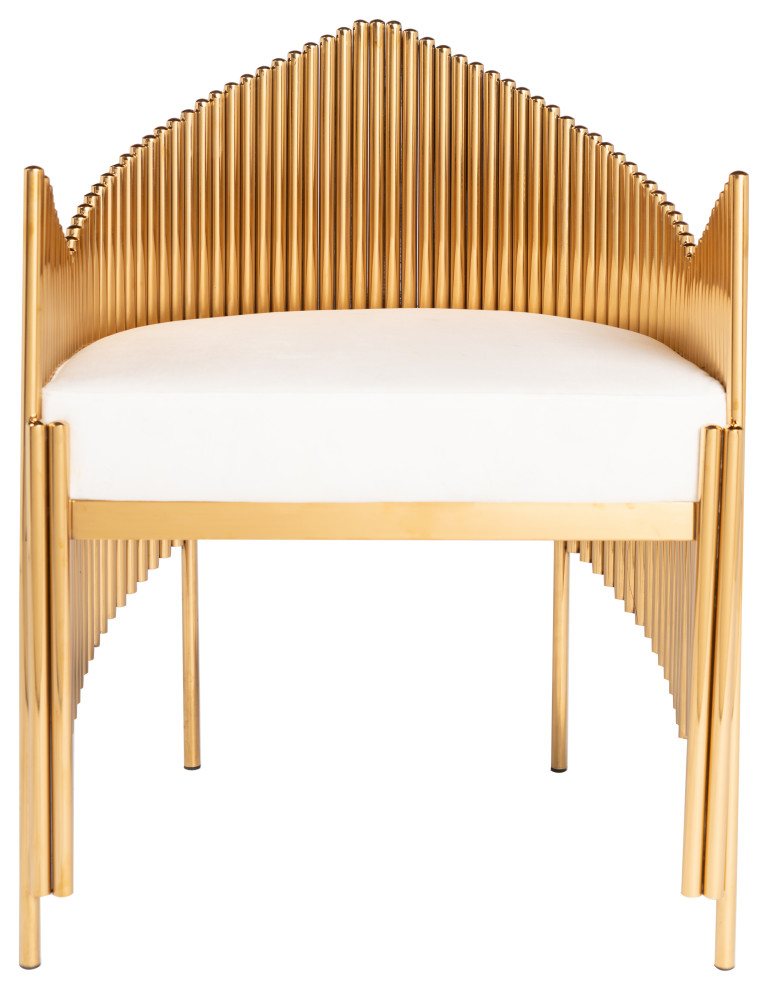 Crespo Gold Accent Chair   Contemporary   Armchairs And Accent Chairs   by Statements by J  Houzz