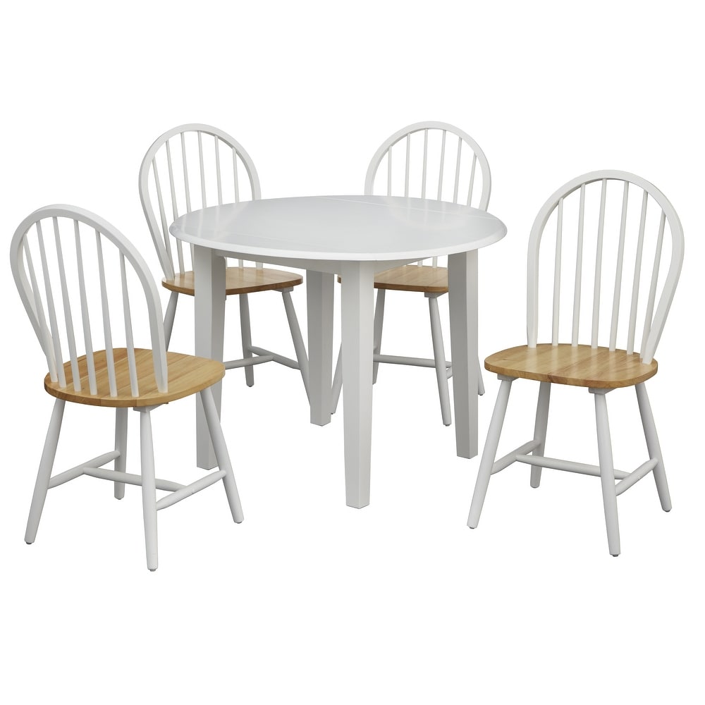 Simple Living Rollo Solid Wood 5 piece Drop Leaf Dining Set