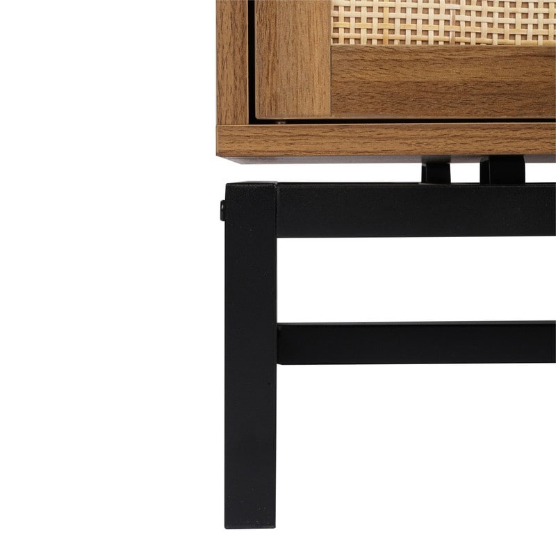 Rattan Cabinet with 2 Doors and Adjustable Shelf