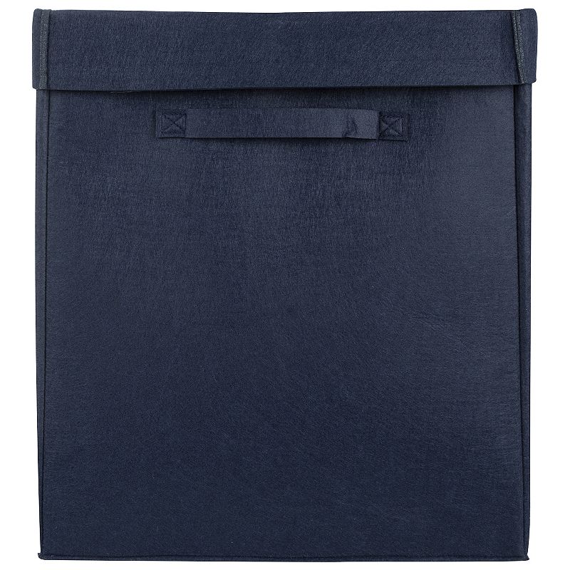 Sammy and Lou Navy Solid Color Felt Bin Hamper