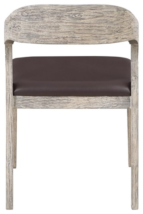 Boraam Montana Faux Leather and Wood Dining Side Chair   Farmhouse   Dining Chairs   by Homesquare  Houzz