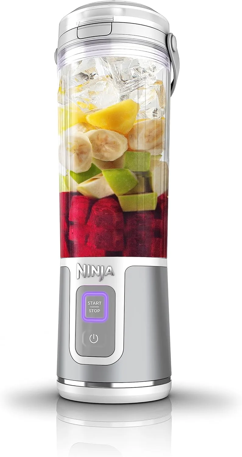 Ninja BC51NV Blast Portable Blender, Cordless, 18oz. Vessel, Personal Blender-for Shakes & Smoothies, BPA Free, Leakproof-Lid & Sip Spout, USB-C Rechargeable, Dishwasher Safe Parts, Denim Blue