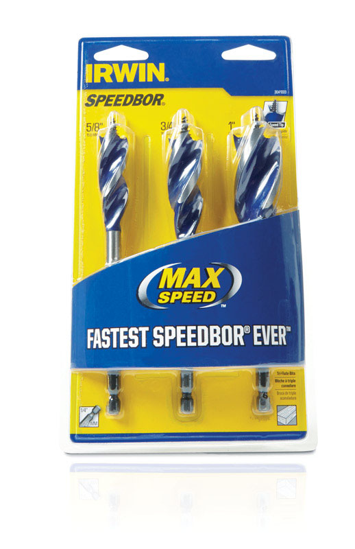 Irwin Speedbor Max Speed Carbon Steel Drill Bit Set 3 pc