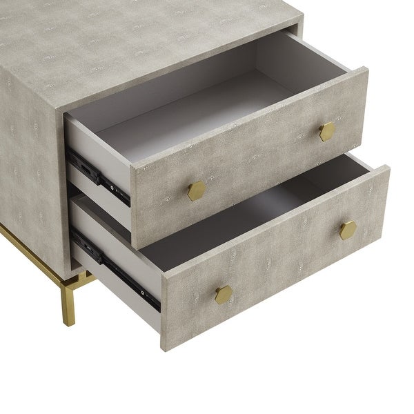 Jalynn 2 Drawers Side Table