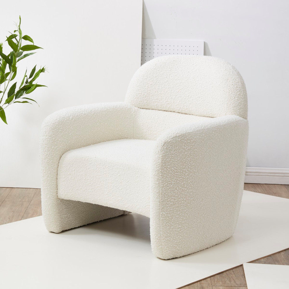 Safavieh Couture Bellamaria Boucle Accent Chair Ivory   Contemporary   Armchairs And Accent Chairs   by Safavieh  Houzz