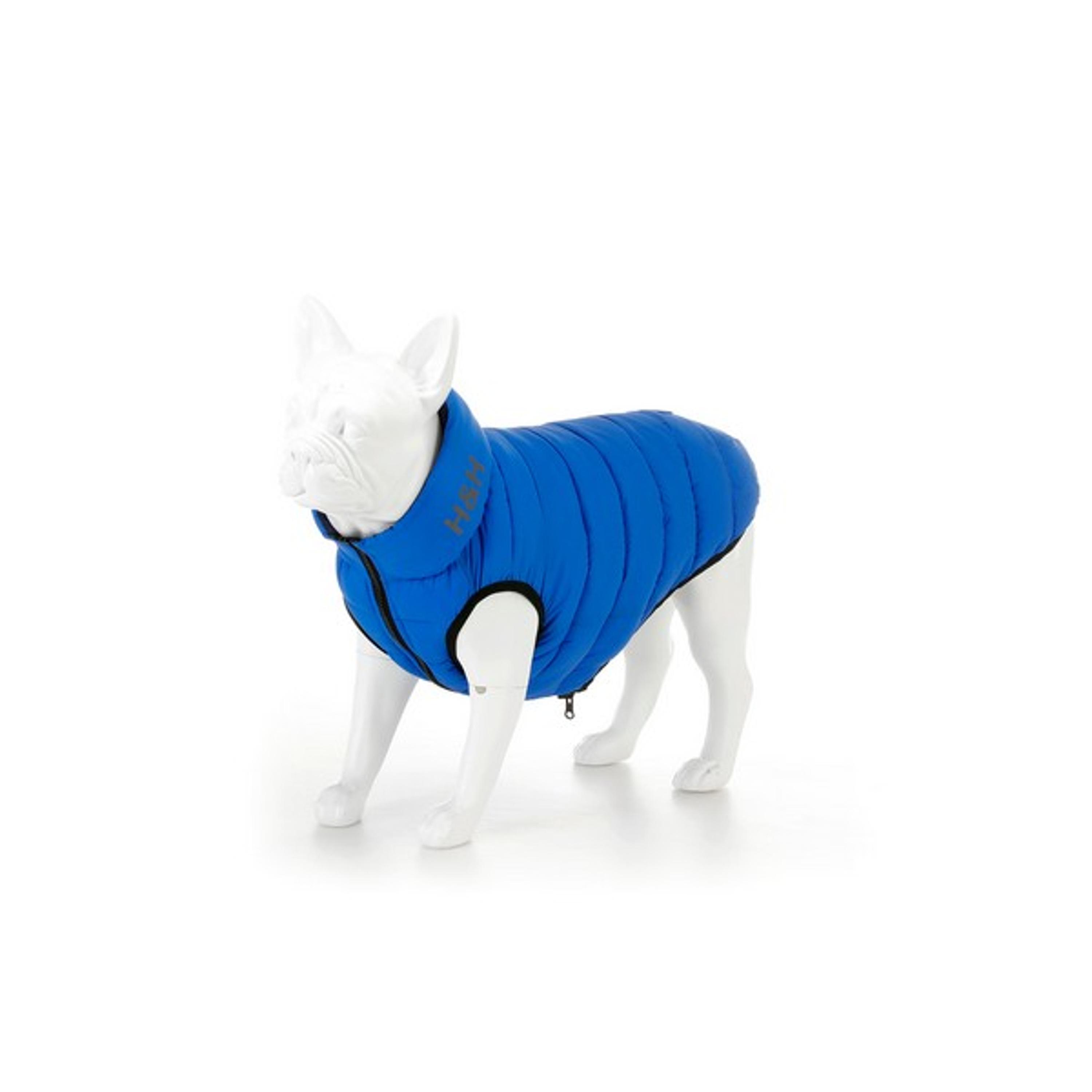 Hugo and Hudson Blue Puffer Dog Jacket Extra Small 25cm