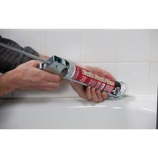 DAP Kwik Seal Plus 10.1 oz. White Premium Kitchen and Bath Siliconized Caulk 18510