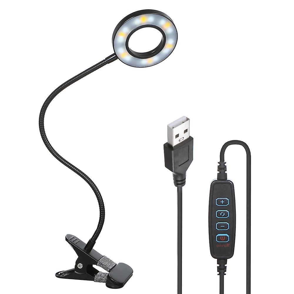 Tomshine Usb Clip-on Light With 3 Color Modes 10 Brightness Dimmable 18 Leds Reading Lights Eye Protection Kids Desk Lamp 360 Flexible Gooseneck Bedsi